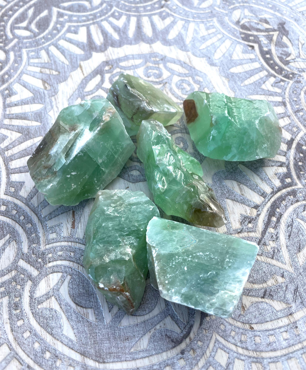 Green Calcite Rough Specimen image 1