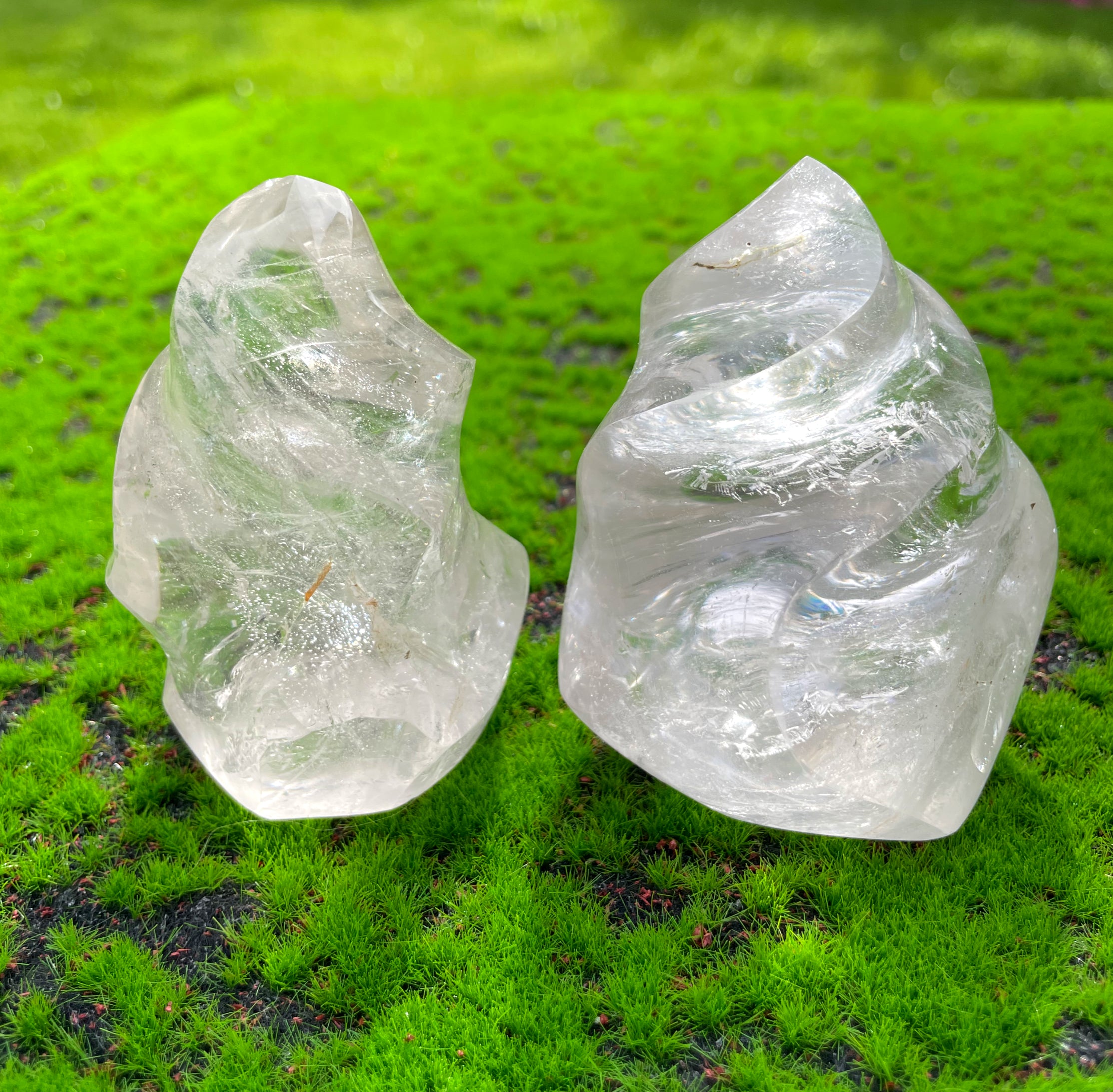 Clear Quartz Flame Carving image 0