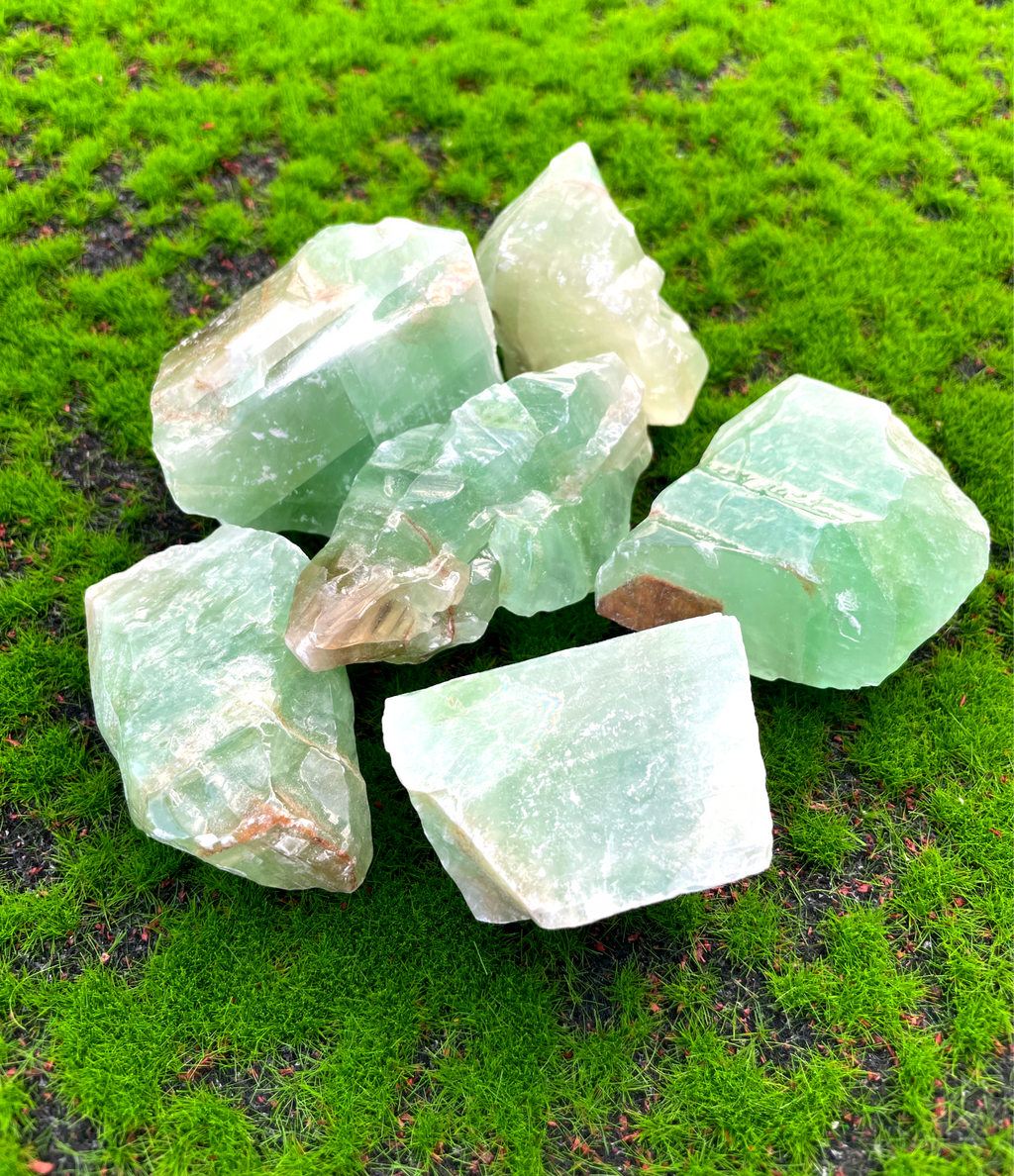 Green Calcite Rough Specimen image 0