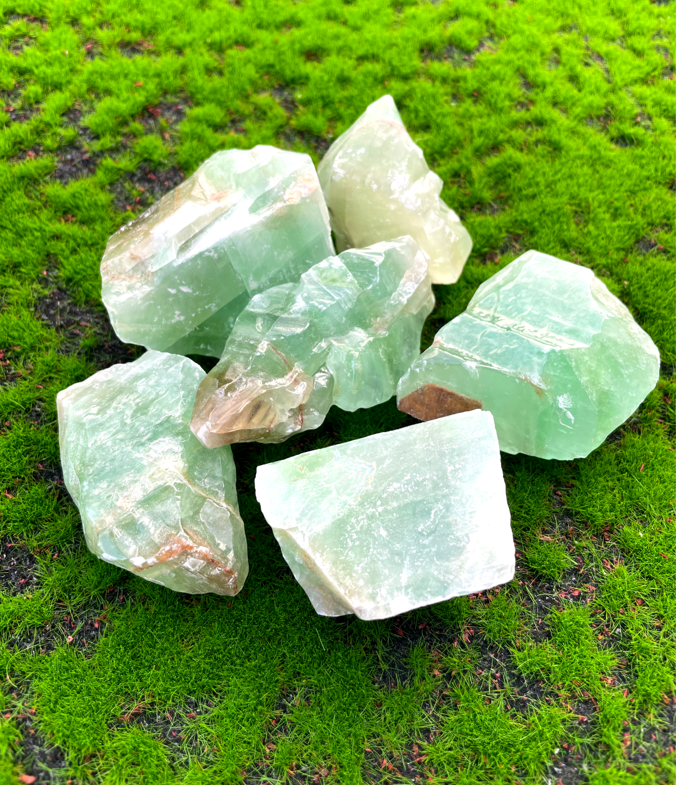 Green Calcite Rough Specimen image 0