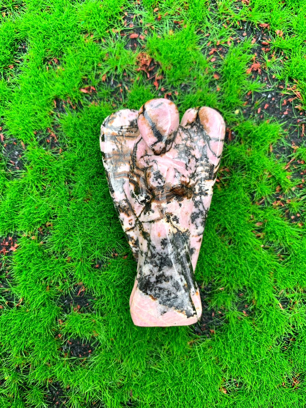 Rhodonite Angel Carving image 0