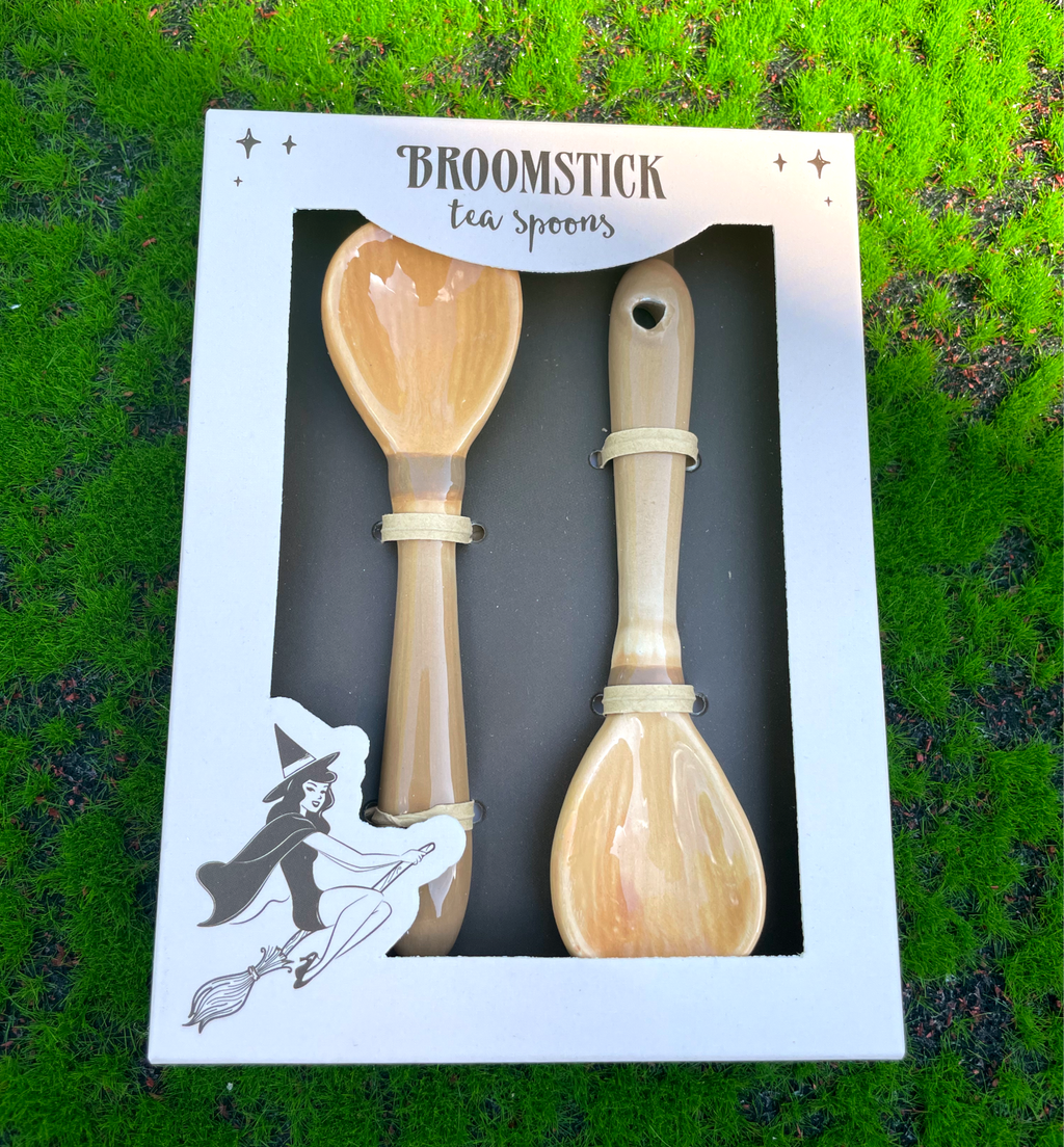 Broomstick Tea Spoon Set of Two image 0