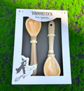 Broomstick Tea Spoon Set of Two image 0