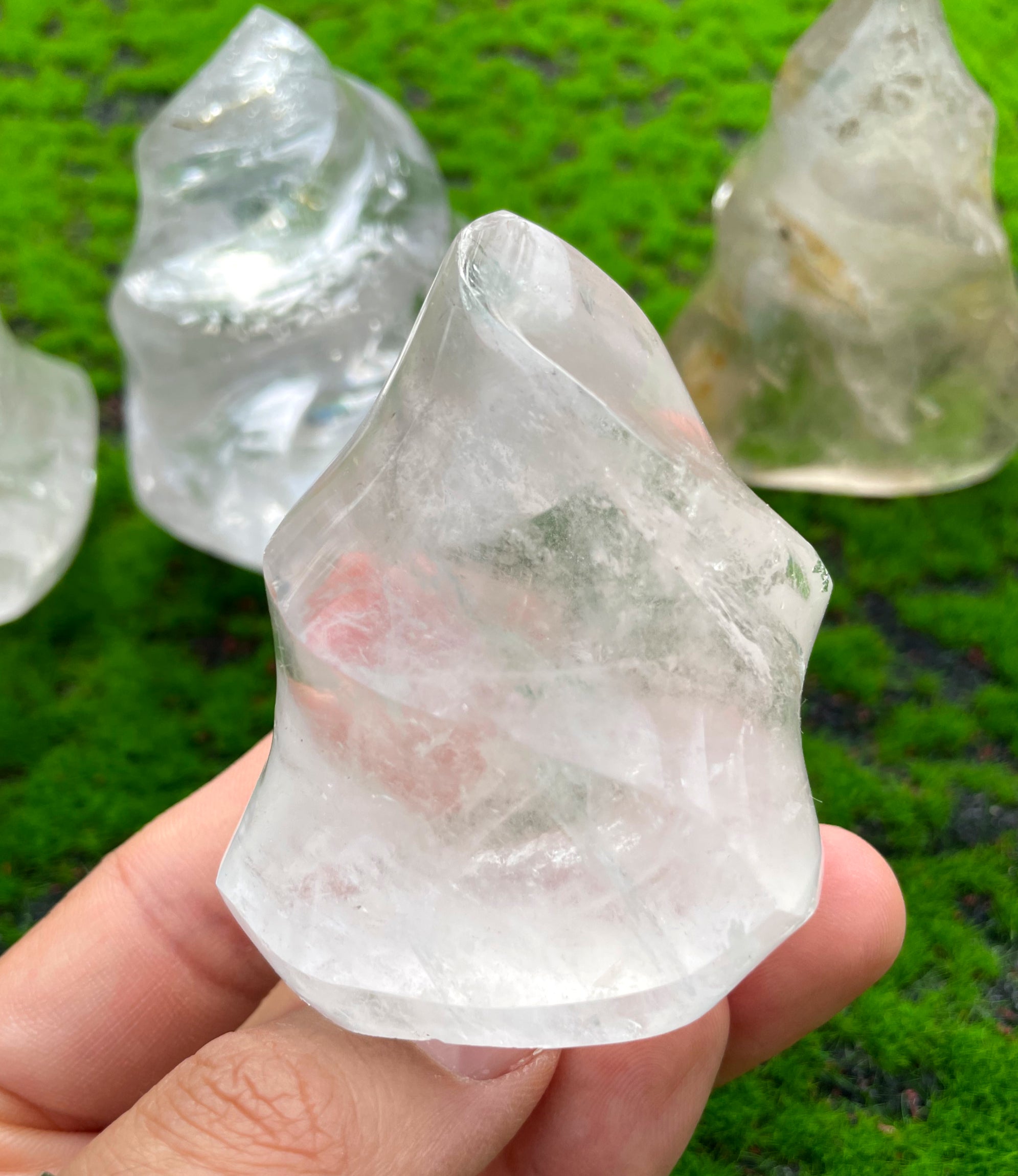 Clear Quartz Flame Carving image 2