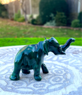Malachite Elephant Carving image 0