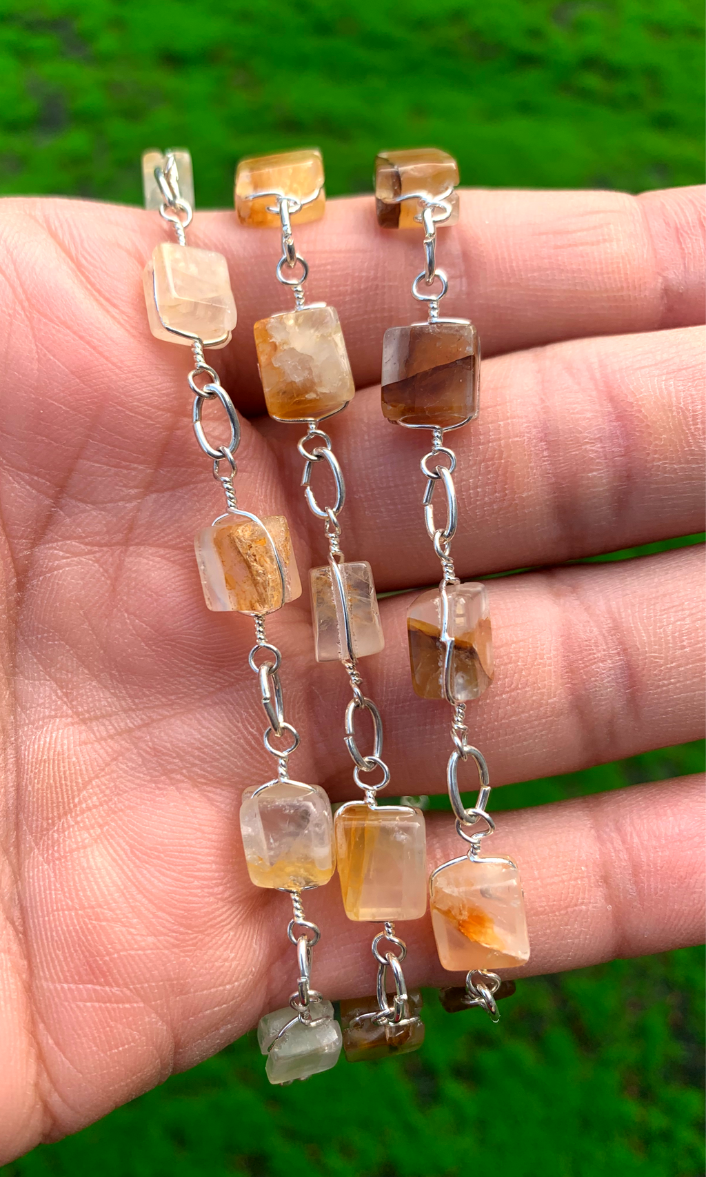 Citrine Mini Cube Bracelet image 0