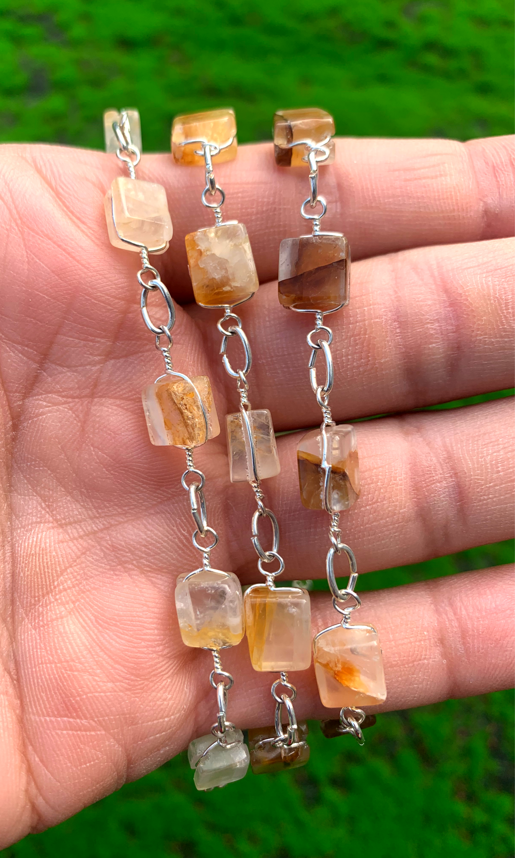 Citrine Mini Cube Bracelet image 0