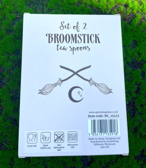 Broomstick Tea Spoon Set of Two image 1
