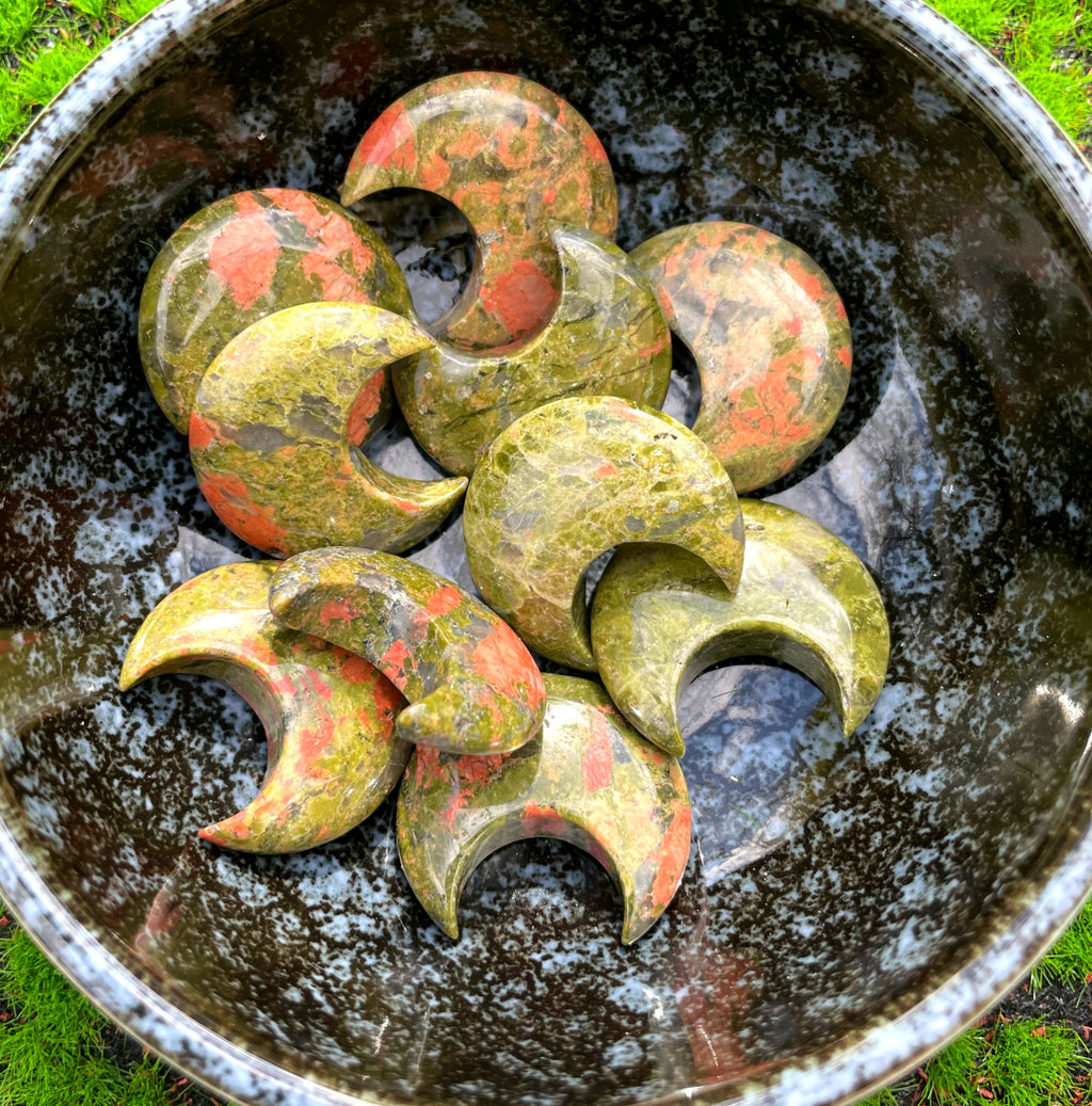 Unakite Moon Carving image 0