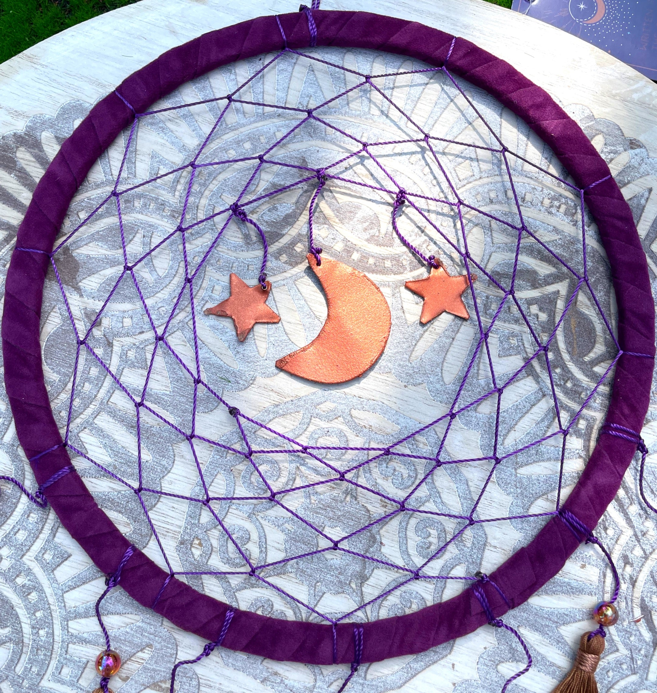 Purple Moon & Star Dreamcatcher image 1
