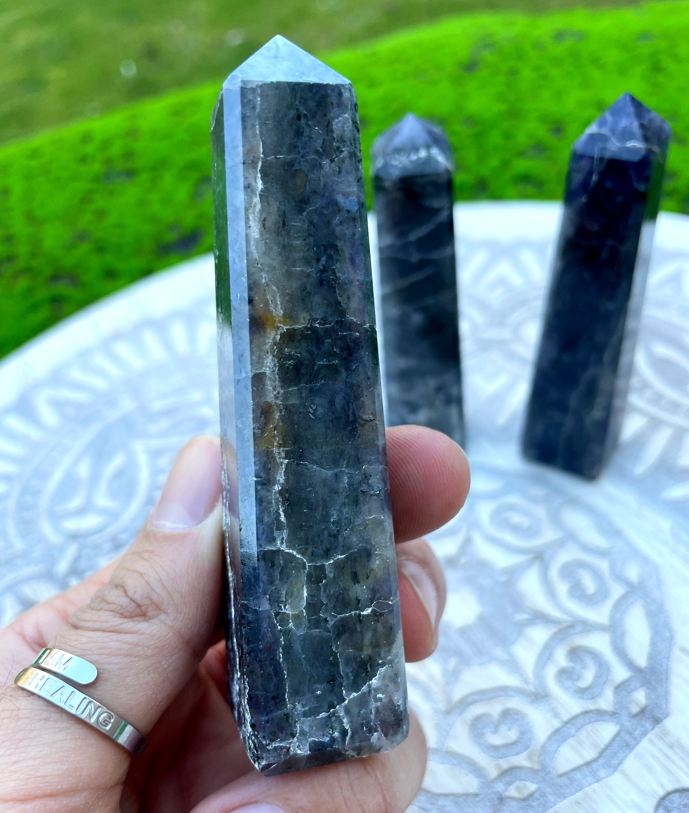 Water Sapphire (Iolite) Obelisk image 1