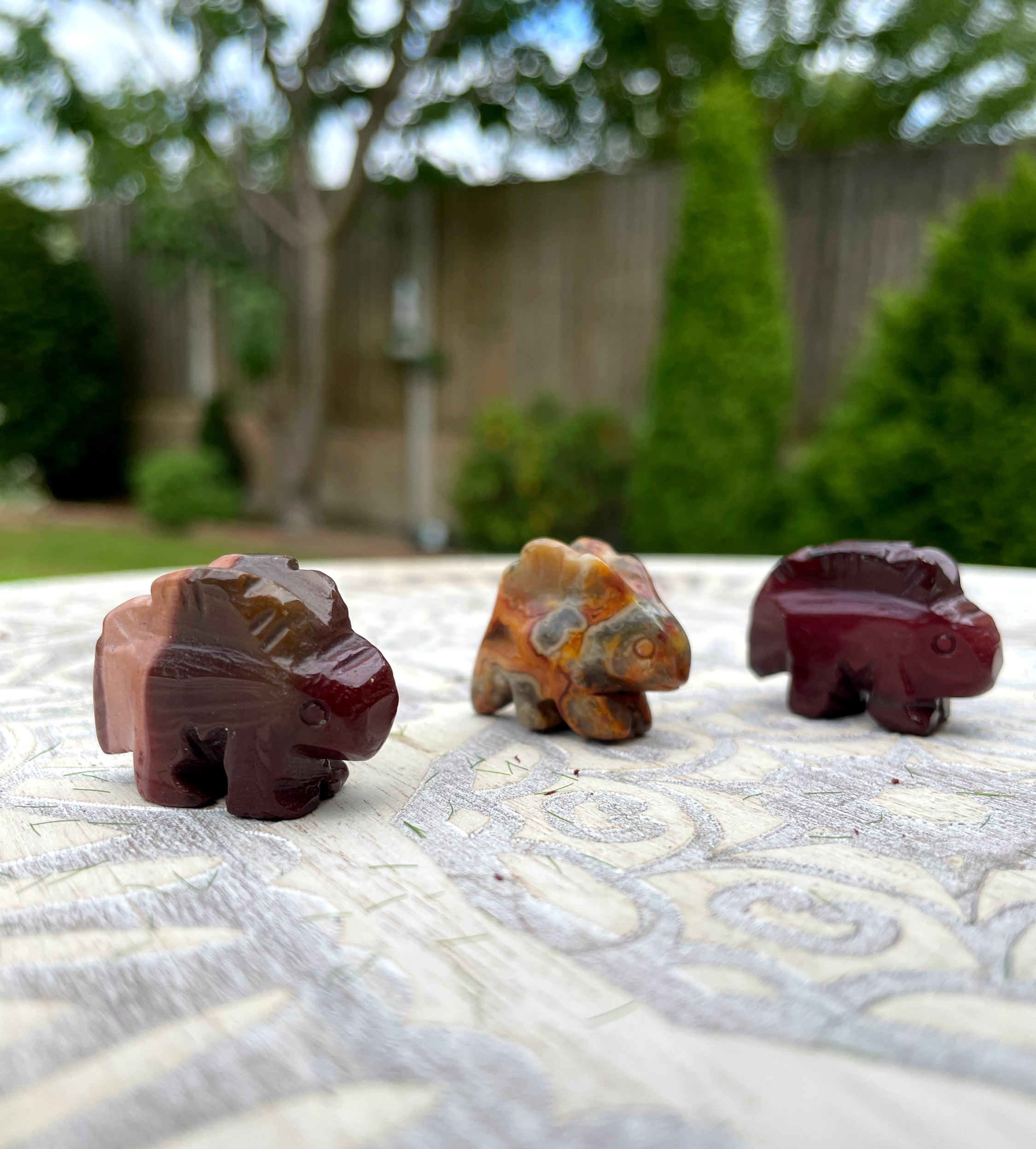 Mookaite Stegasaurus Carving image 0