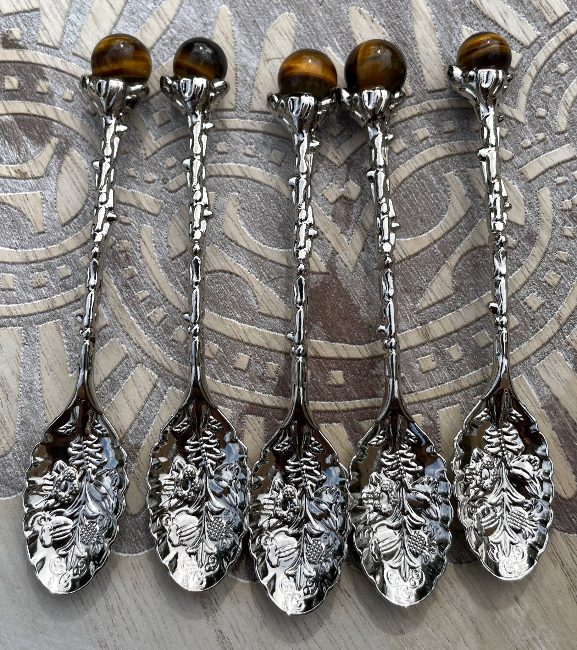 Tigers Eye Sphere Coffee Spoon image 2