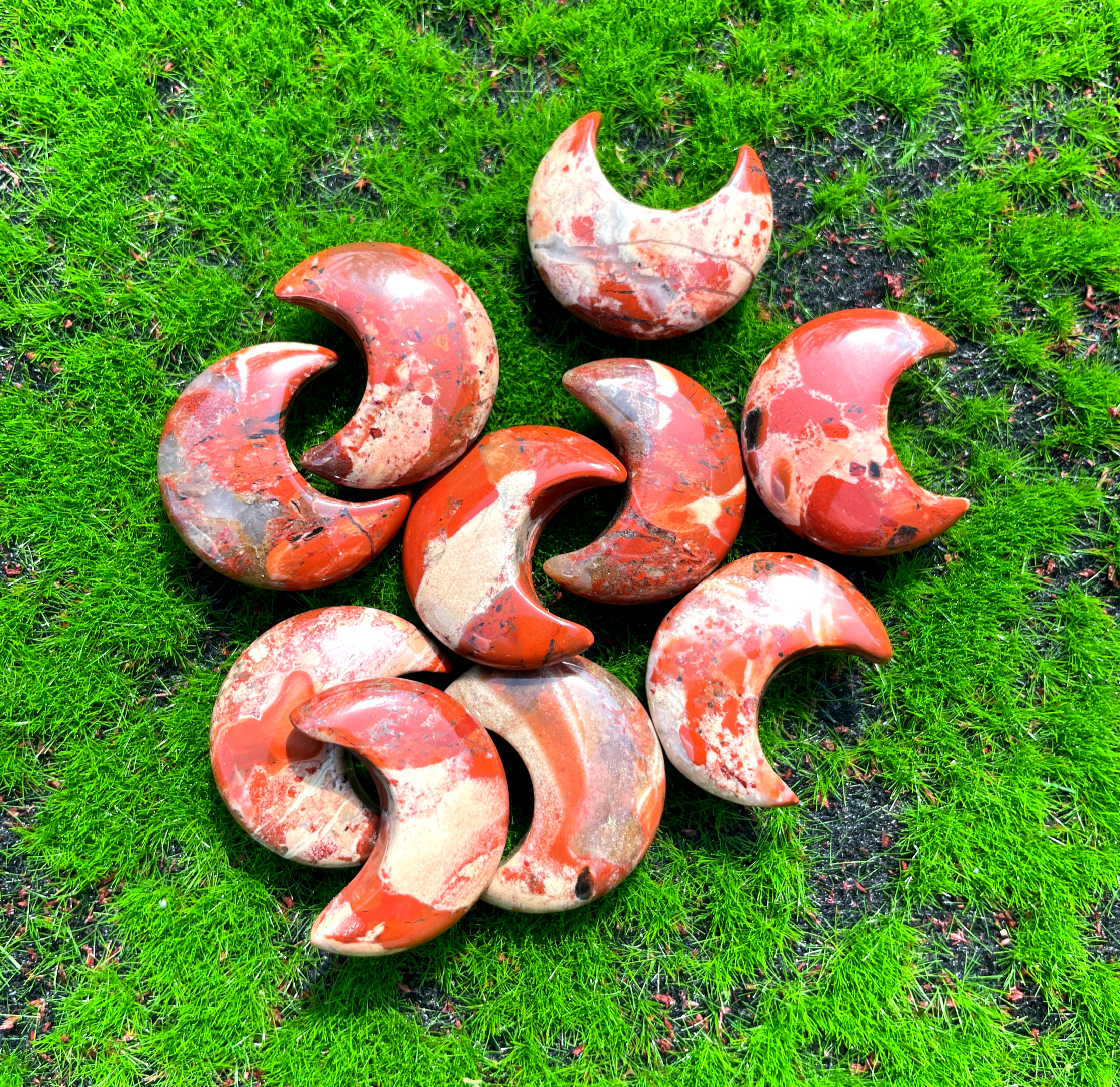 Red Jasper Moon Carving image 1