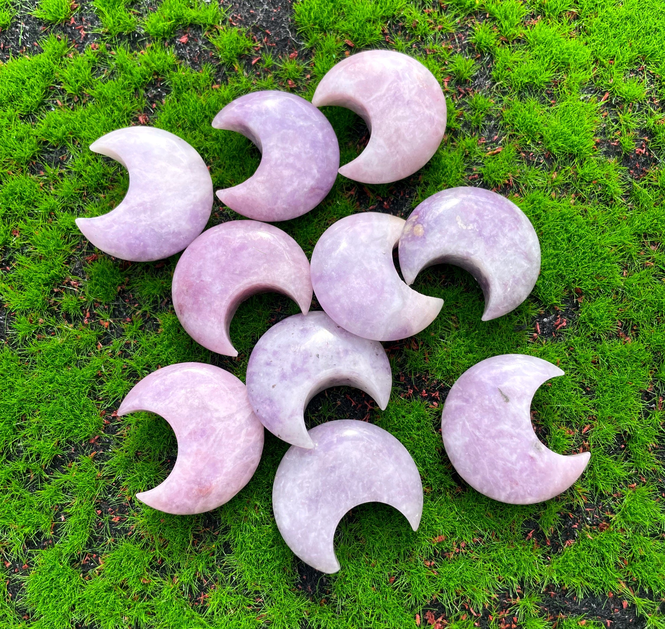 Lepidolite Moon Carving image 1