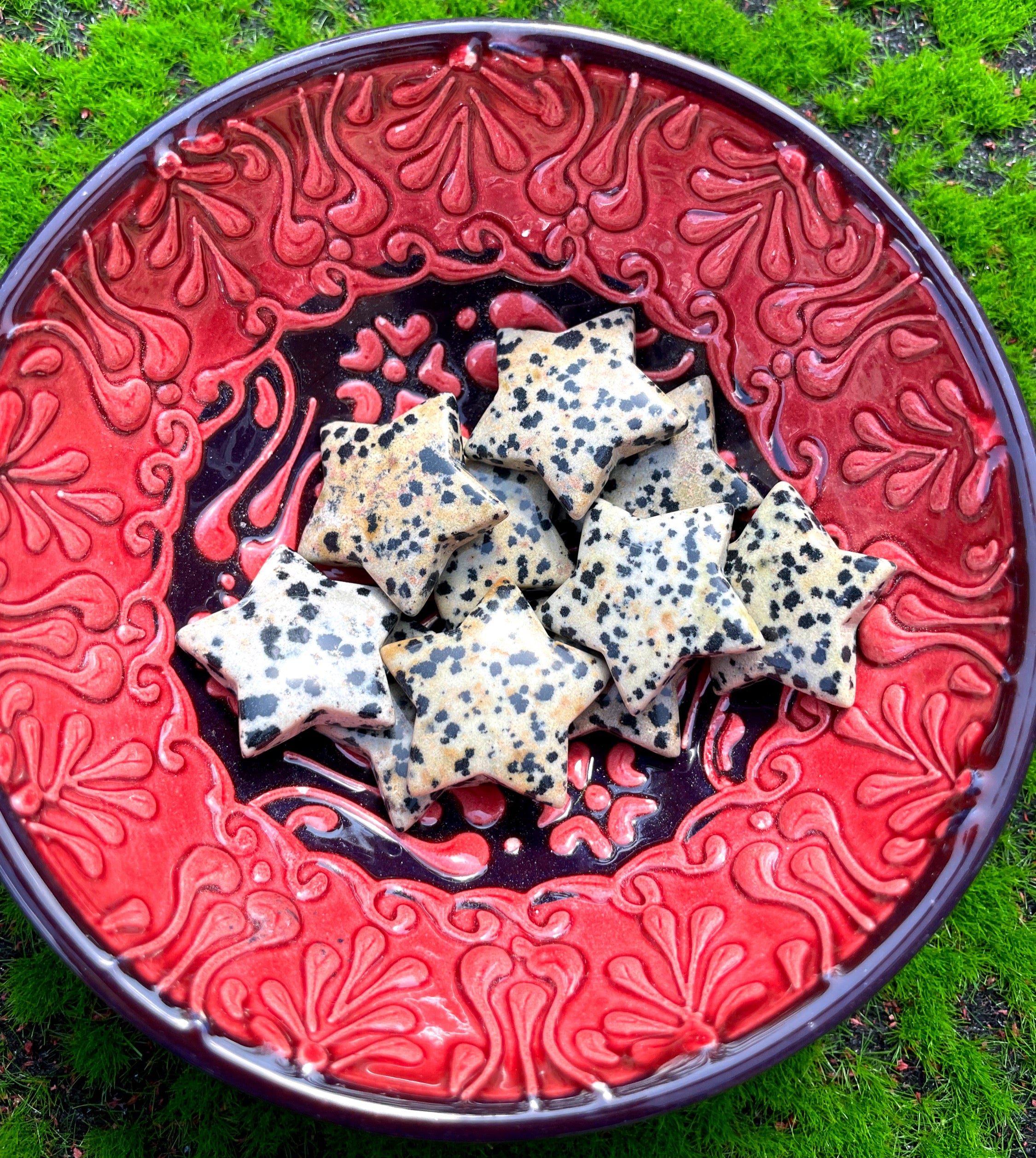 Dalmation Jasper Star Carving image 0