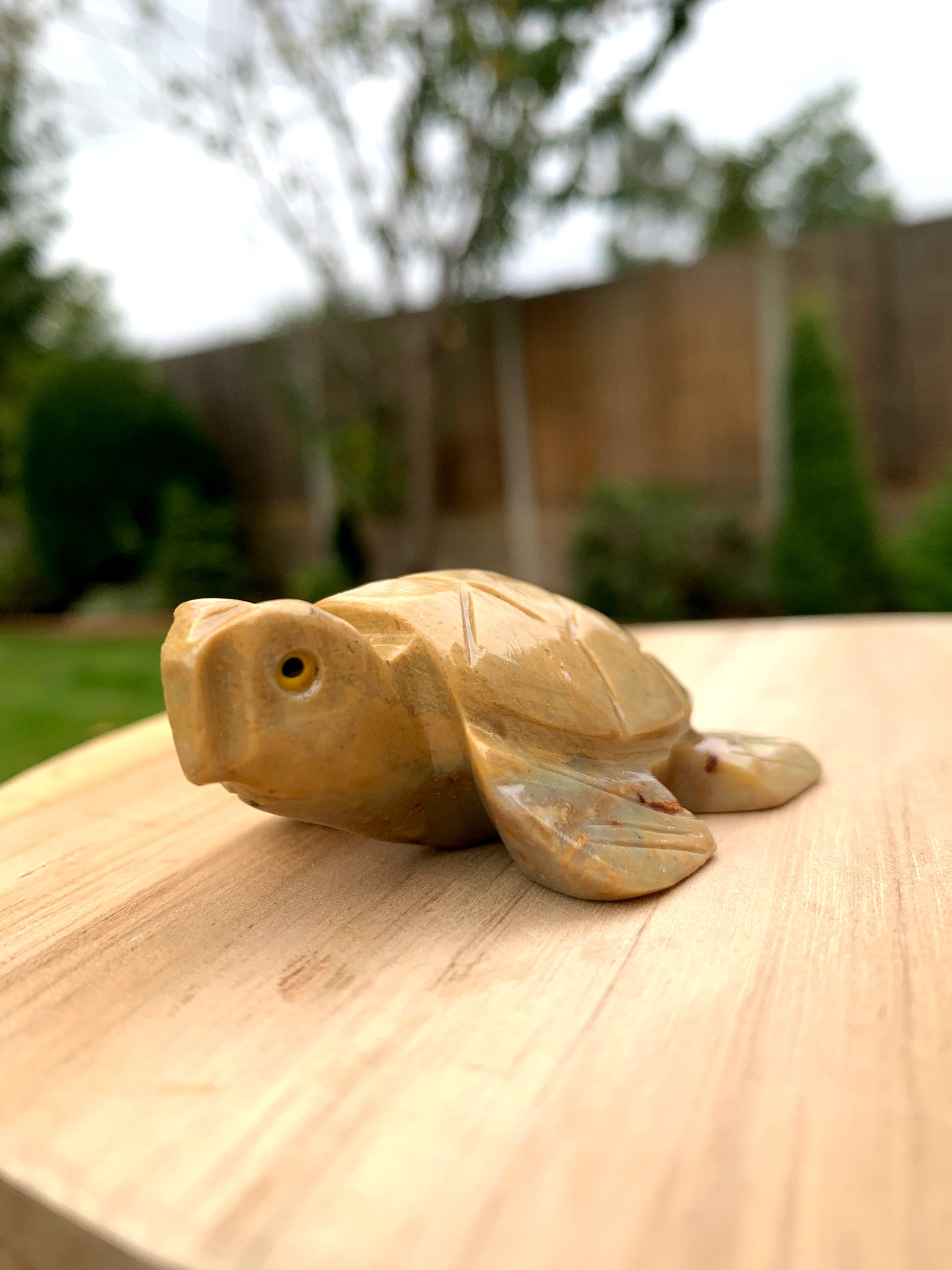 Soapstone Sea Turtle Carving - Medium image 0