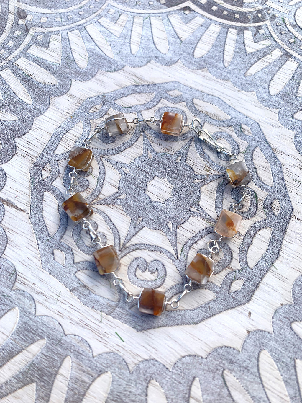 Citrine Mini Cube Bracelet image 1