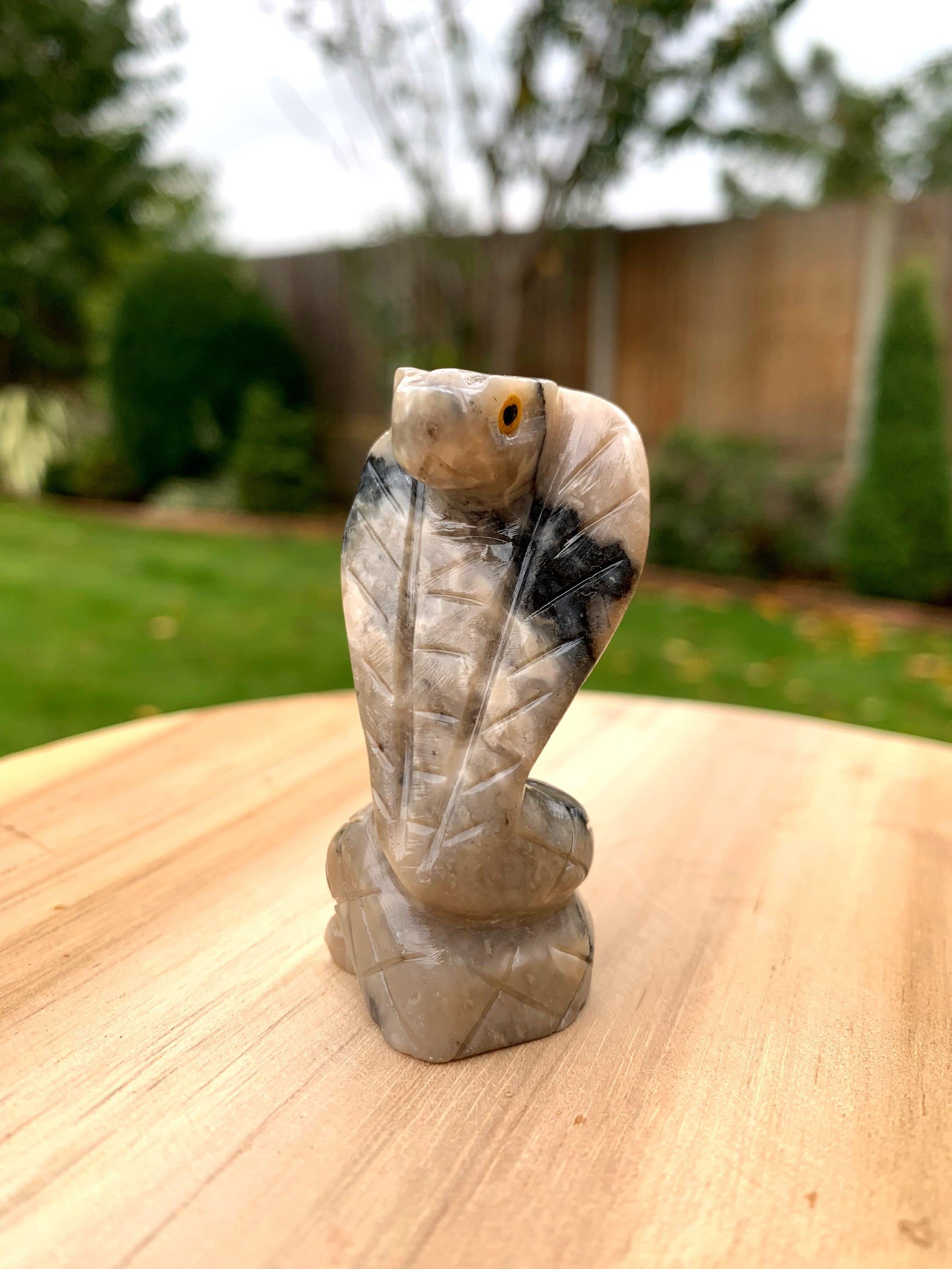 Soapstone Cobra Carving - Medium image 1