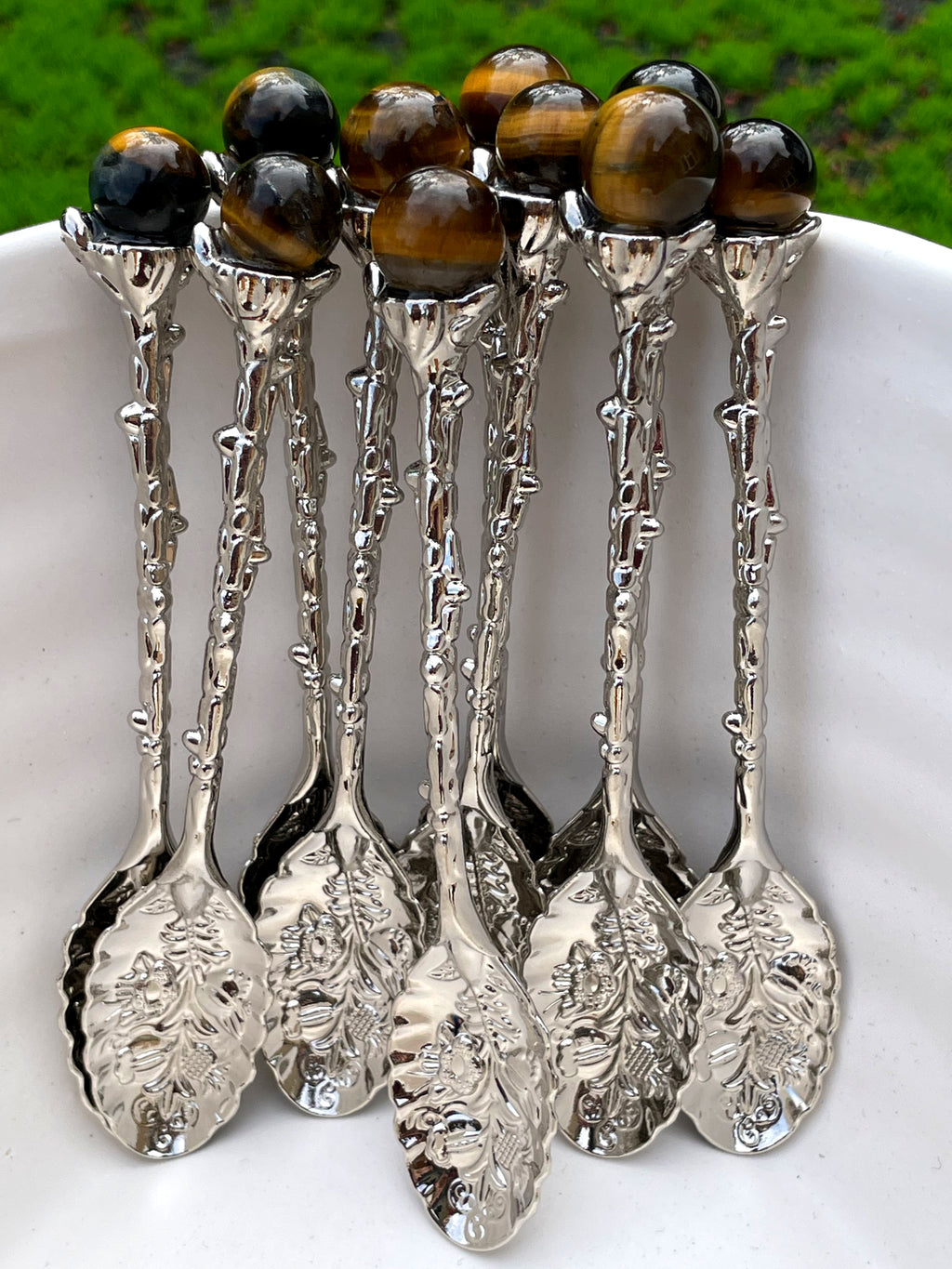 Tigers Eye Sphere Coffee Spoon image 0