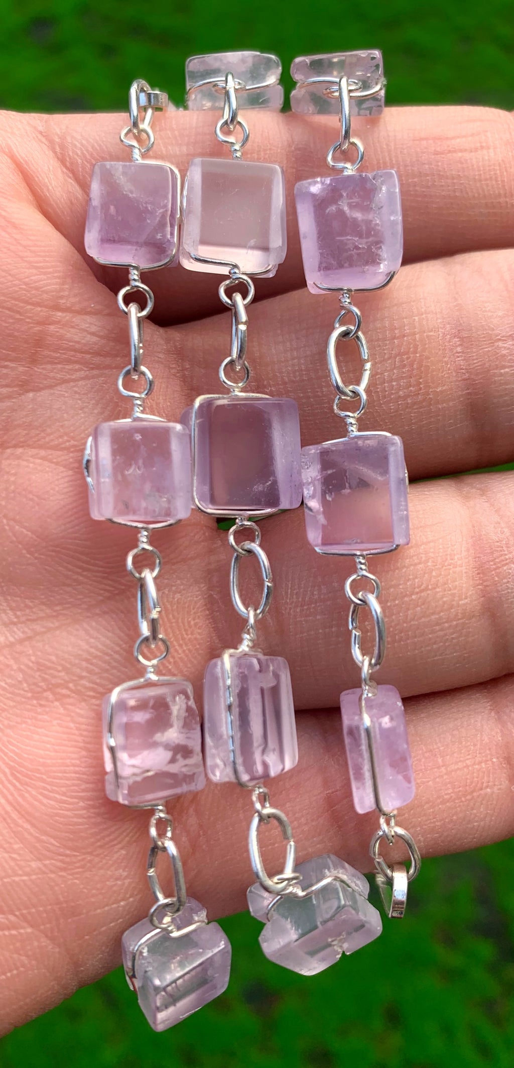 Amethyst Mini Cube Bracelet image 0