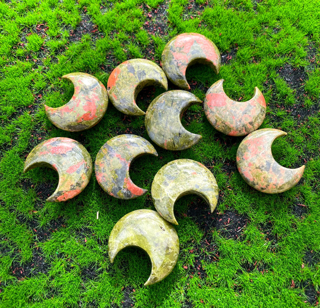 Unakite Moon Carving image 1