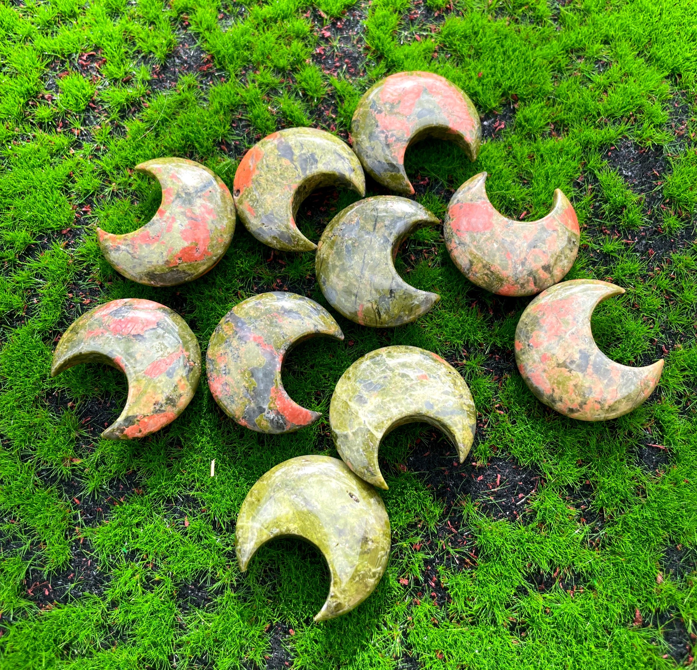 Unakite Moon Carving image 1