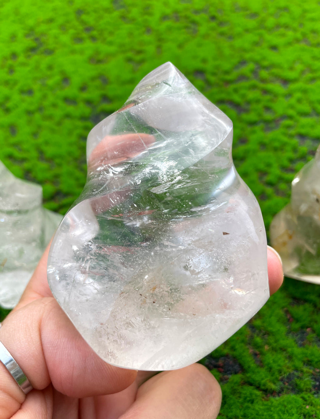 Clear Quartz Flame Carving image 3