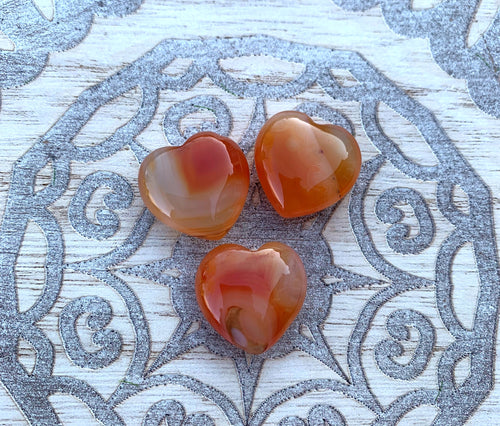 Carnelian Puff Heart Carving image 1