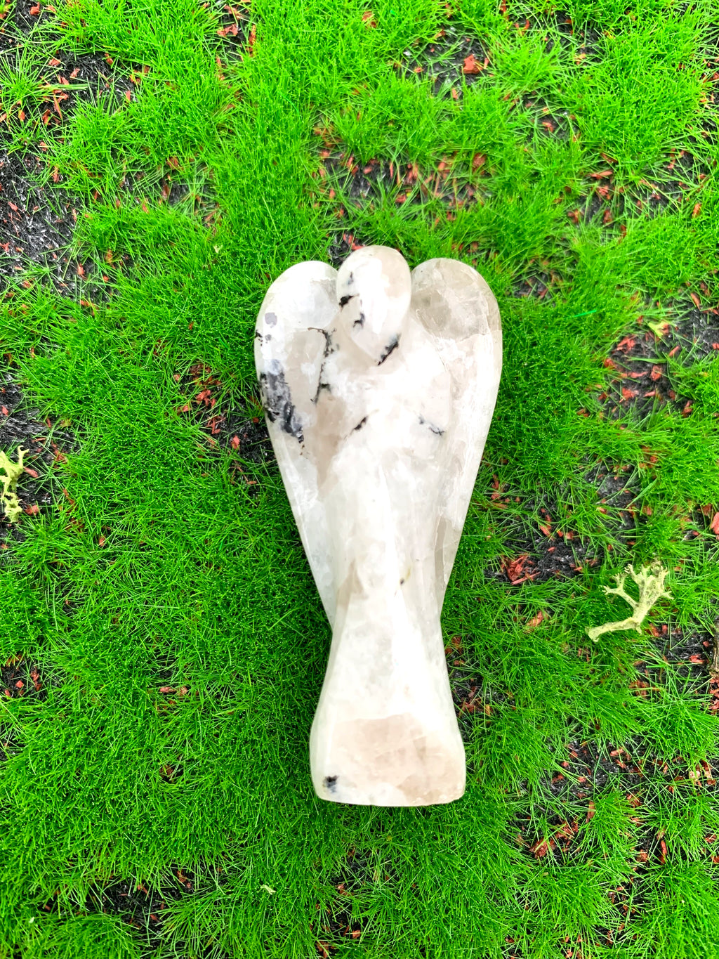 Rainbow Moonstone Angel Carving image 0