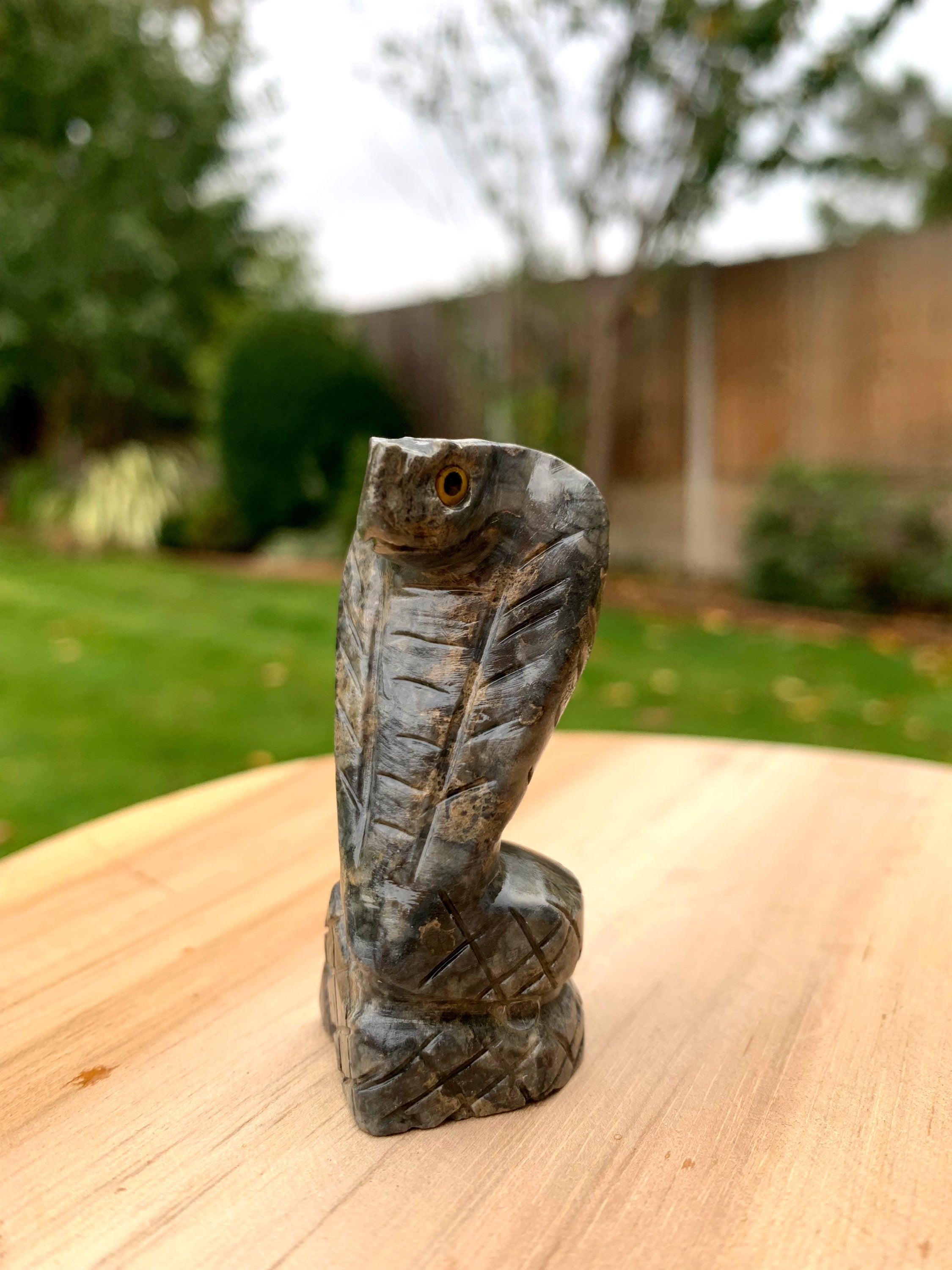 Soapstone Cobra Carving - Medium image 3