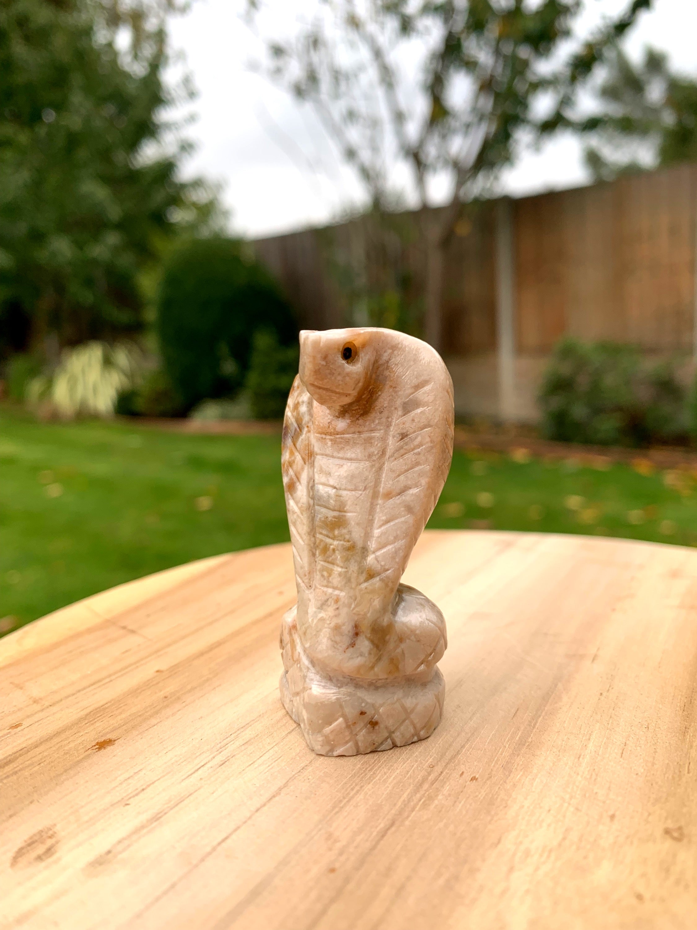 Soapstone Cobra Carving - Medium image 2