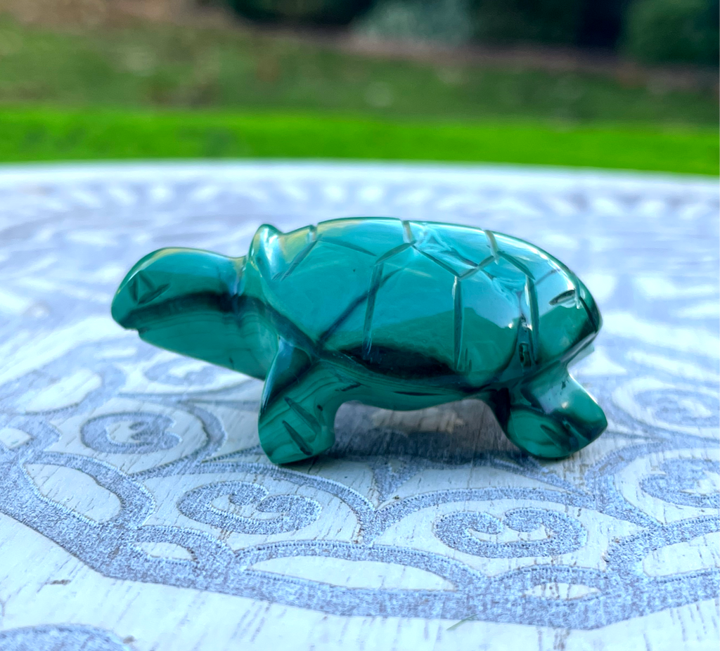 Malachite Tortoise Carving image 1