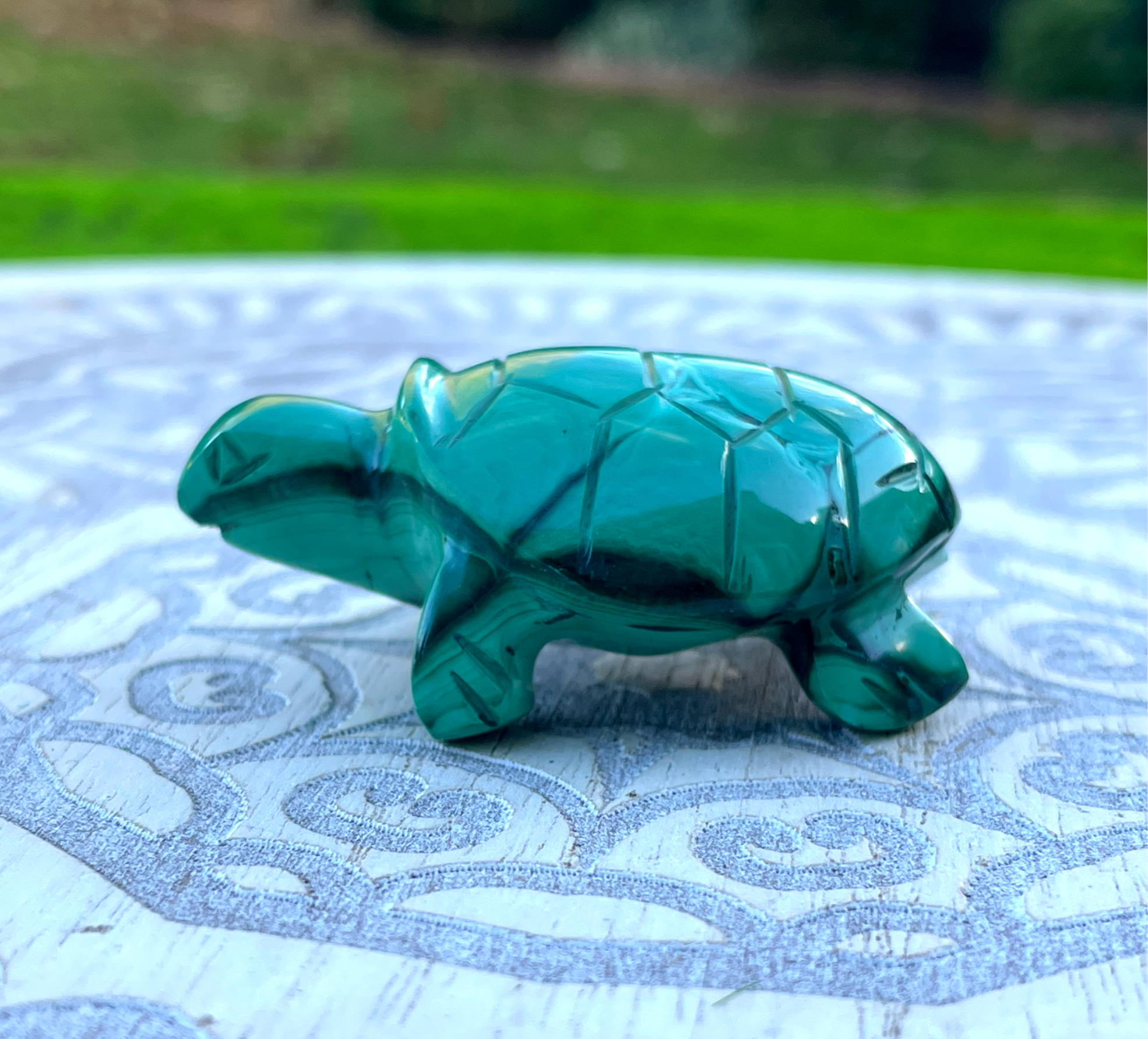 Malachite Tortoise Carving image 1