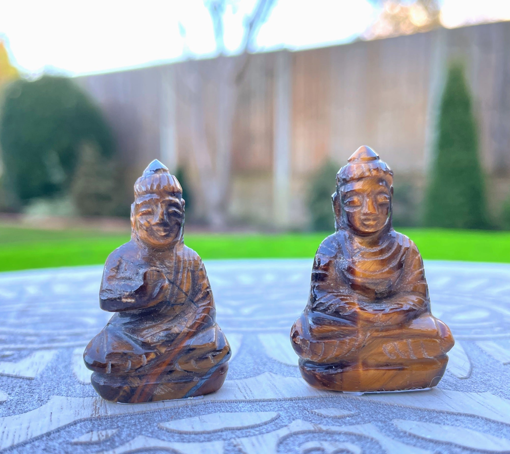 Tigers Eye Mini Buddha Carving image 0