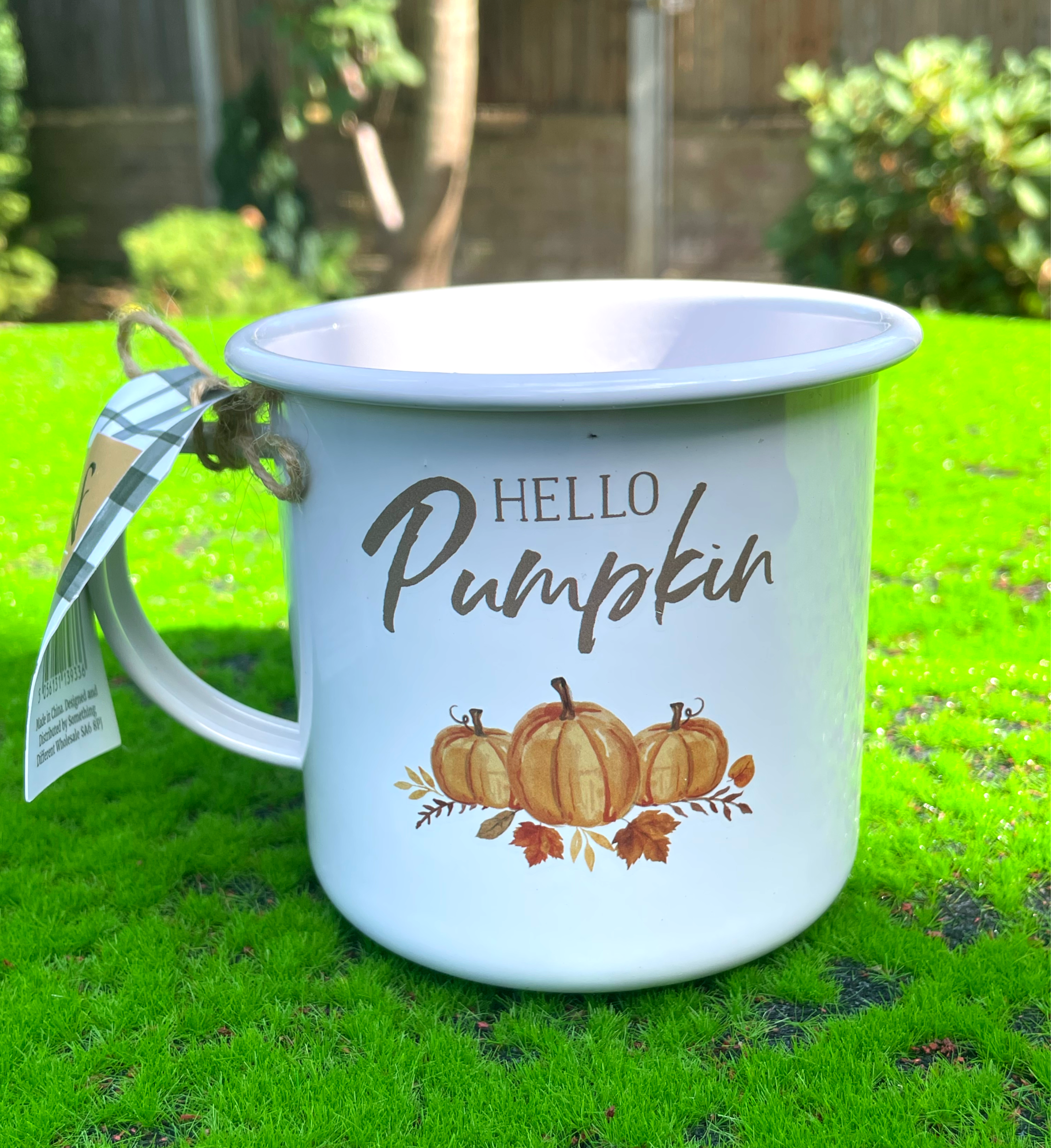 Hello Pumpkin Enamel Mug image 0