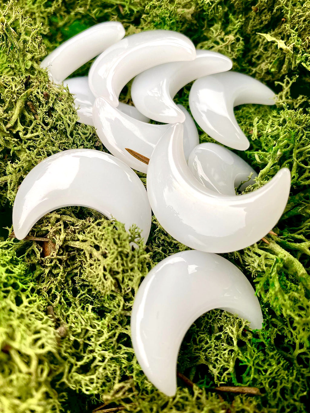 White Jade Moon Carvings image 1