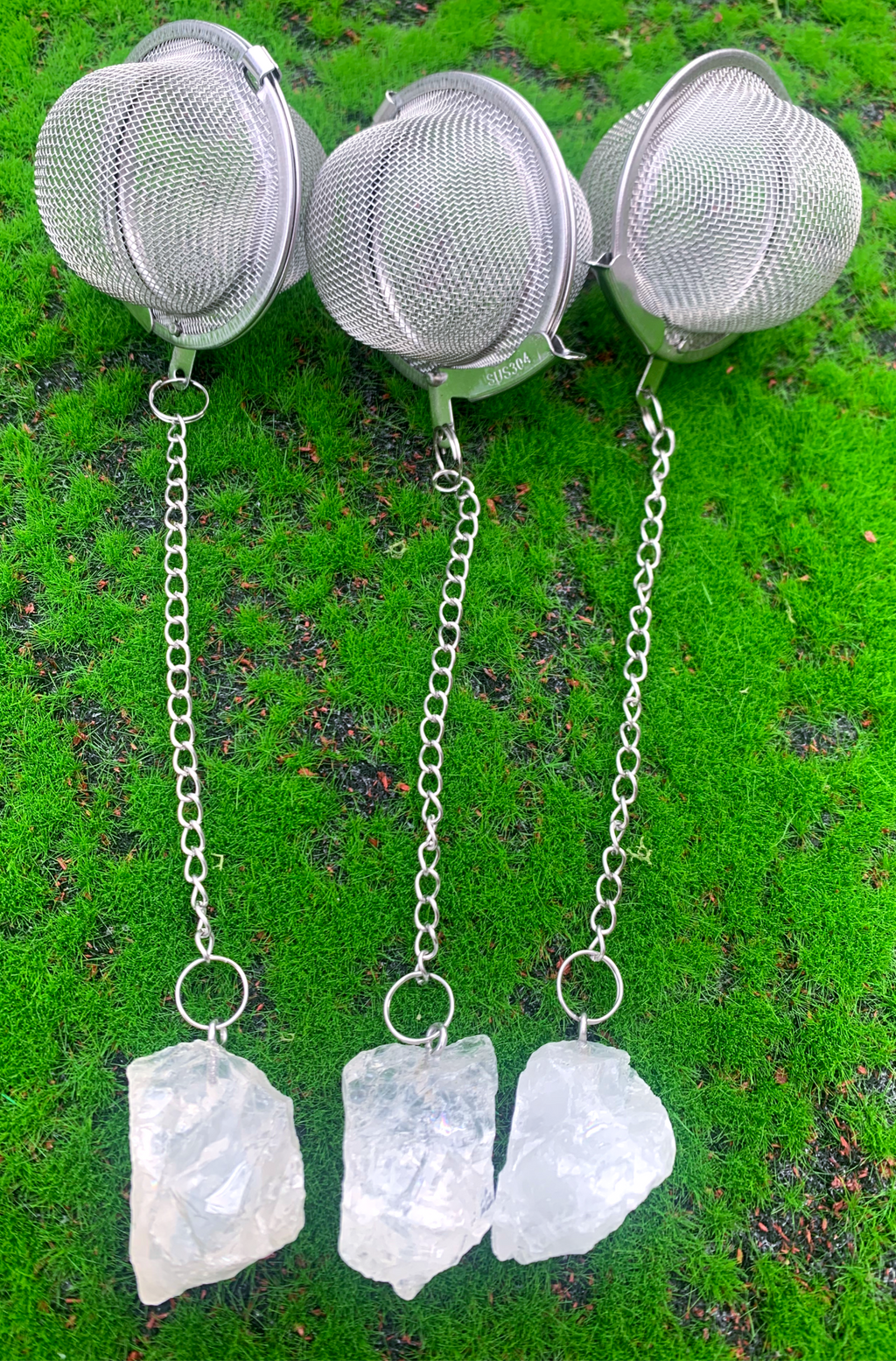 Clear Quartz Mesh Ball Tea Infuser image 1