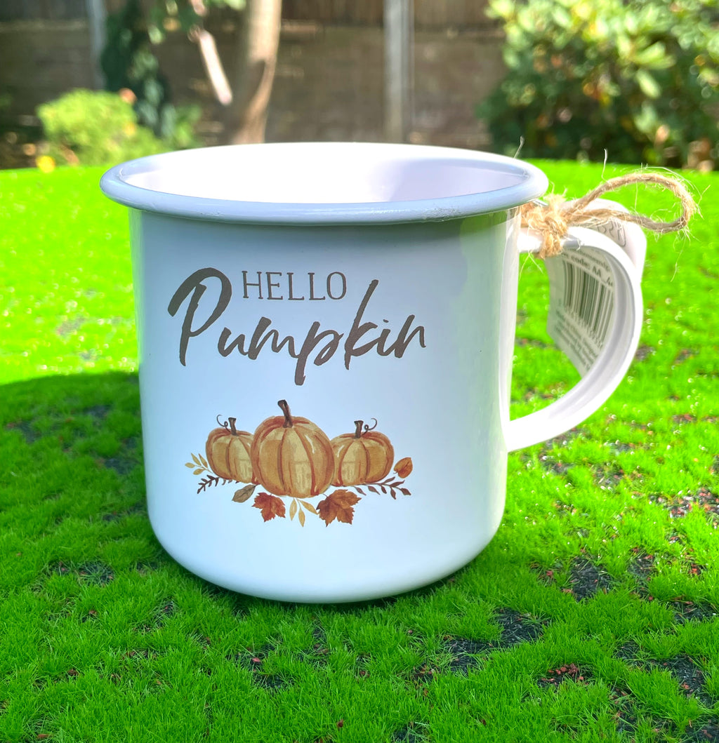 Hello Pumpkin Enamel Mug image 1
