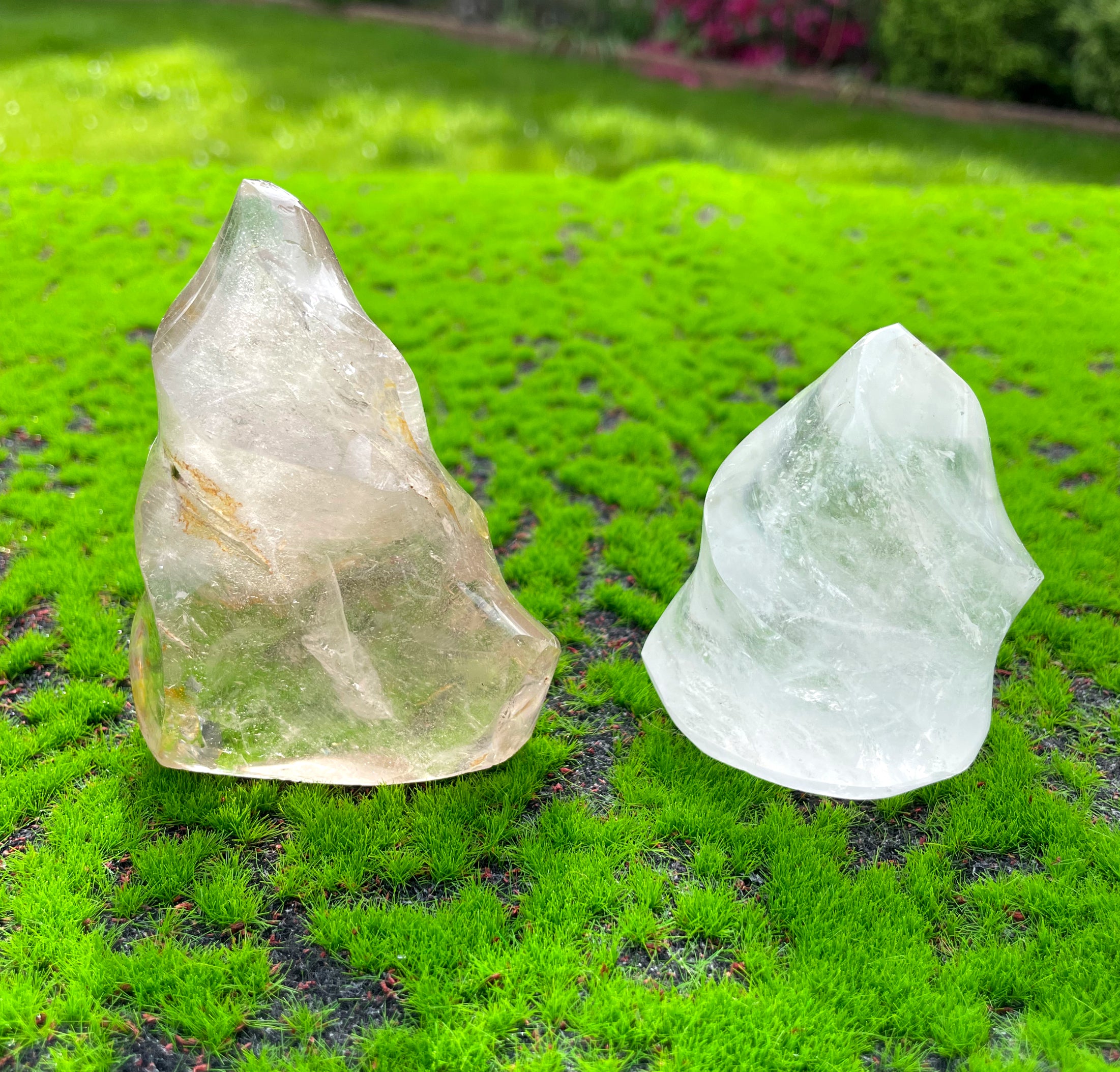 Clear Quartz Flame Carving image 1