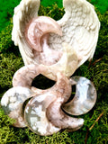 Flower Agate Moon Carving image 0