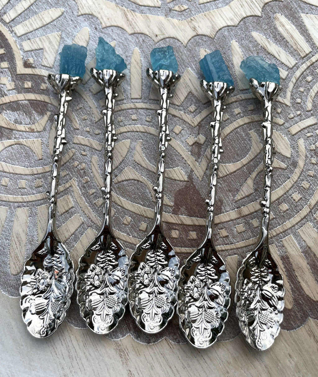 Raw Aquamarine Coffee Spoon image 2