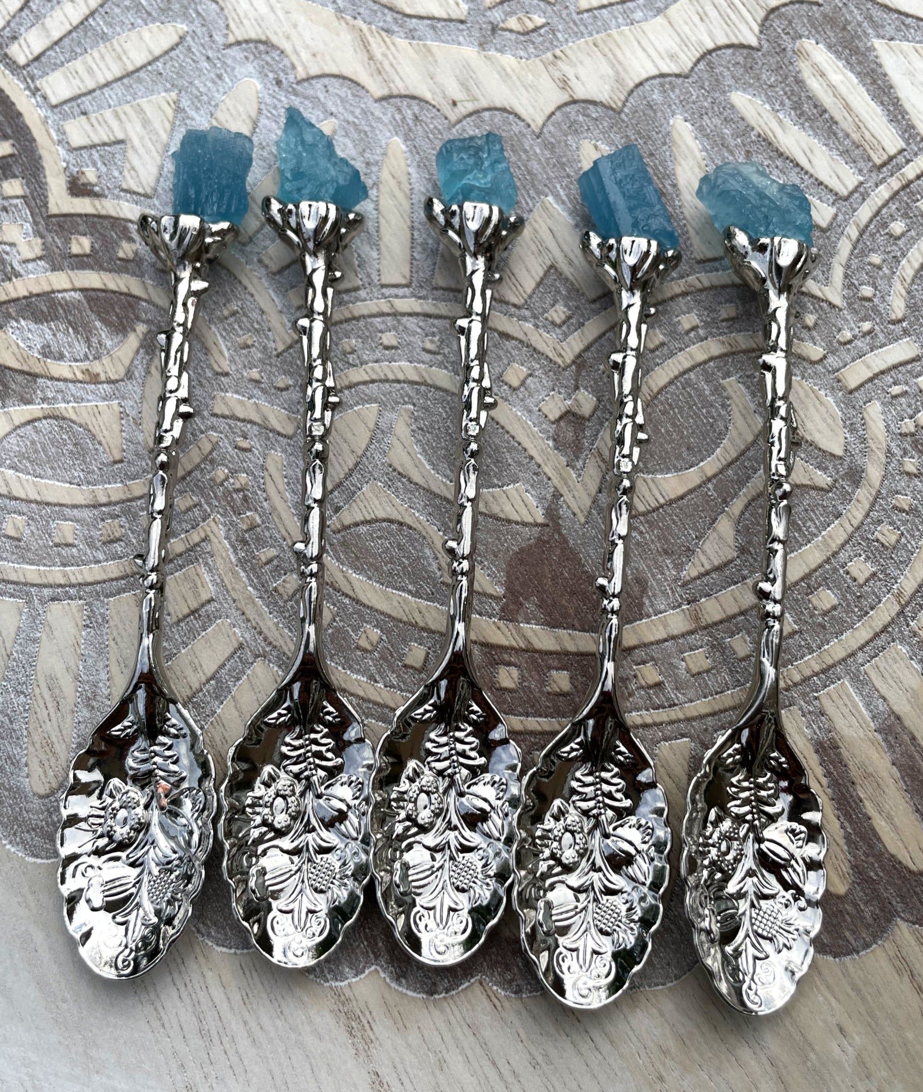 Raw Aquamarine Coffee Spoon image 2