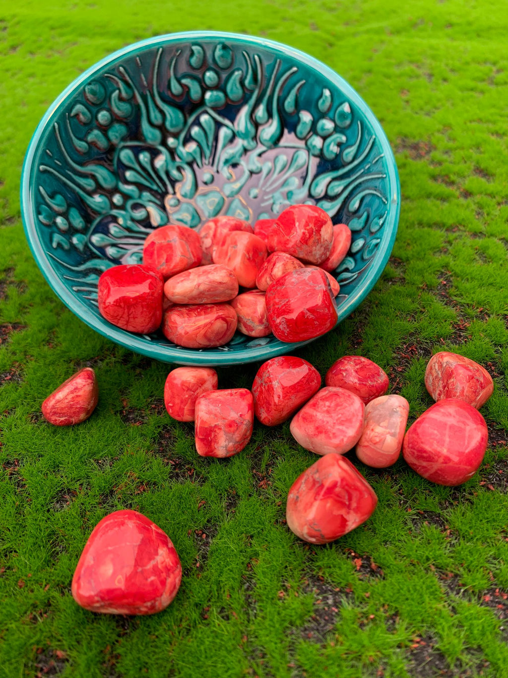 Red Howlite Tumble-stones