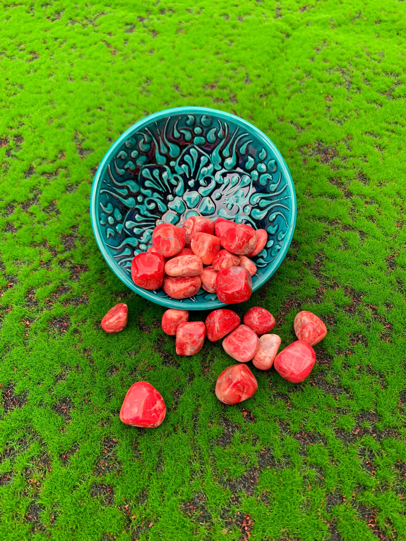 Red Howlite Tumble-stones