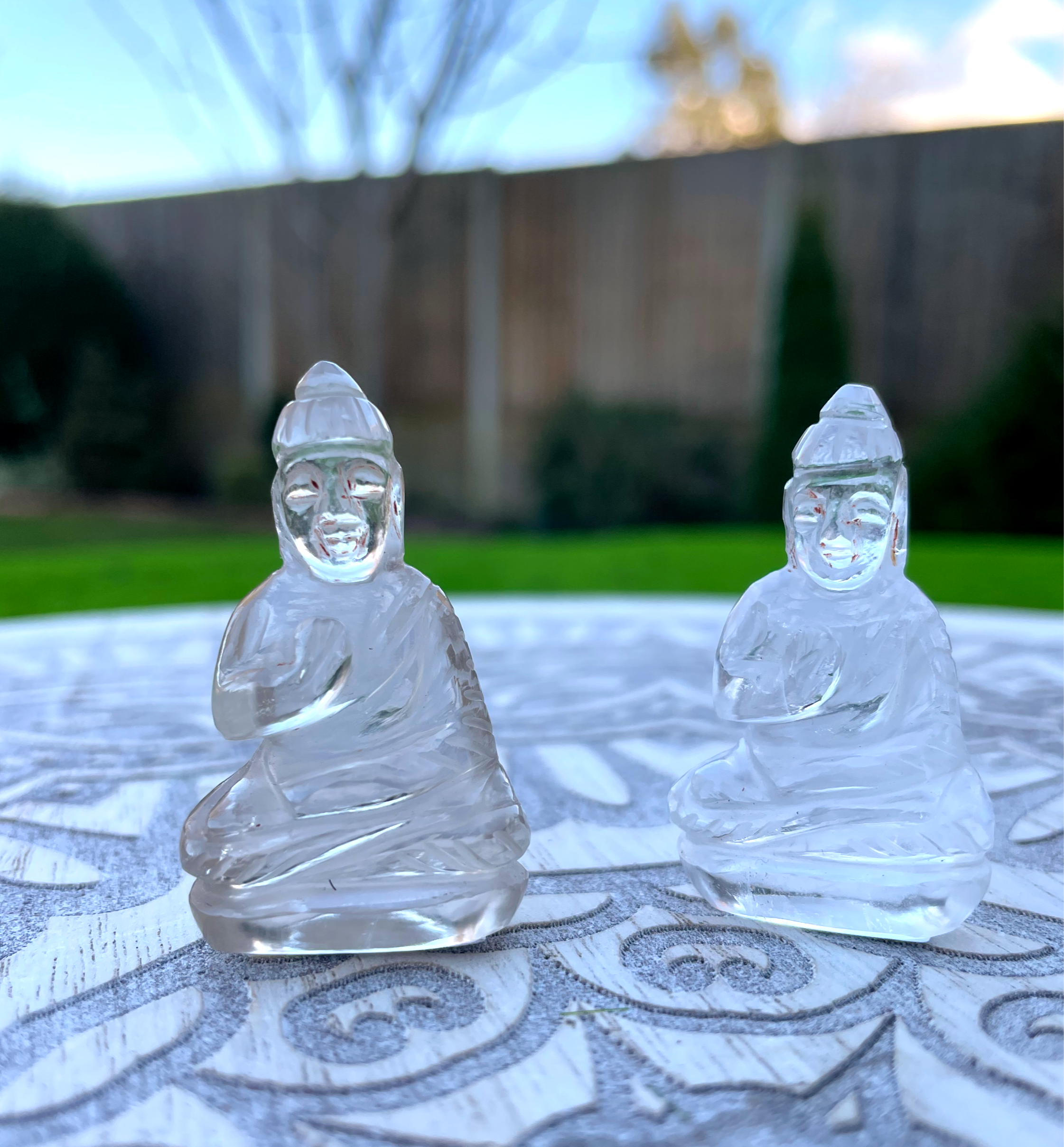Clear Quartz Mini Buddha Carving image 0