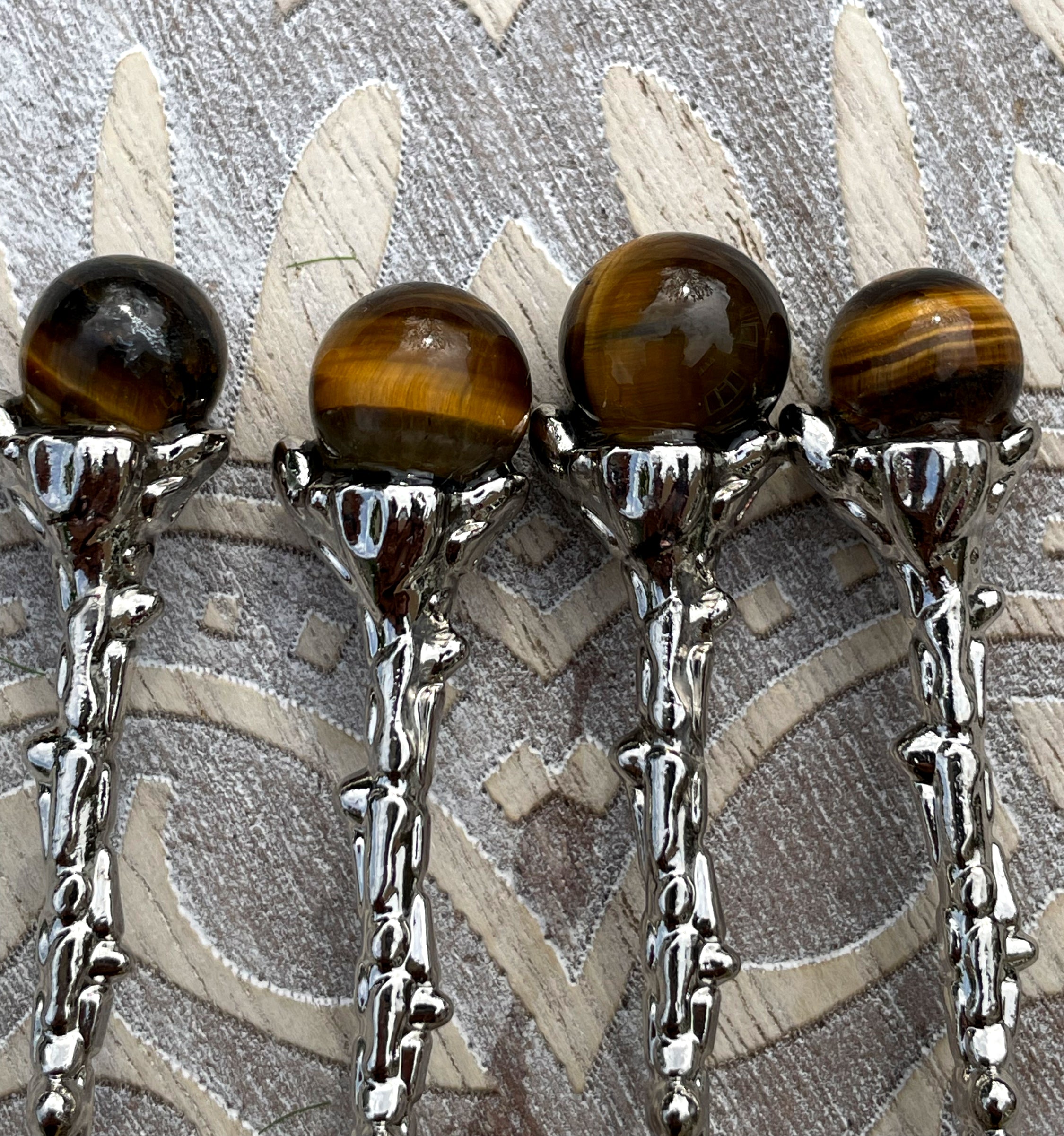 Tigers Eye Sphere Coffee Spoon image 1