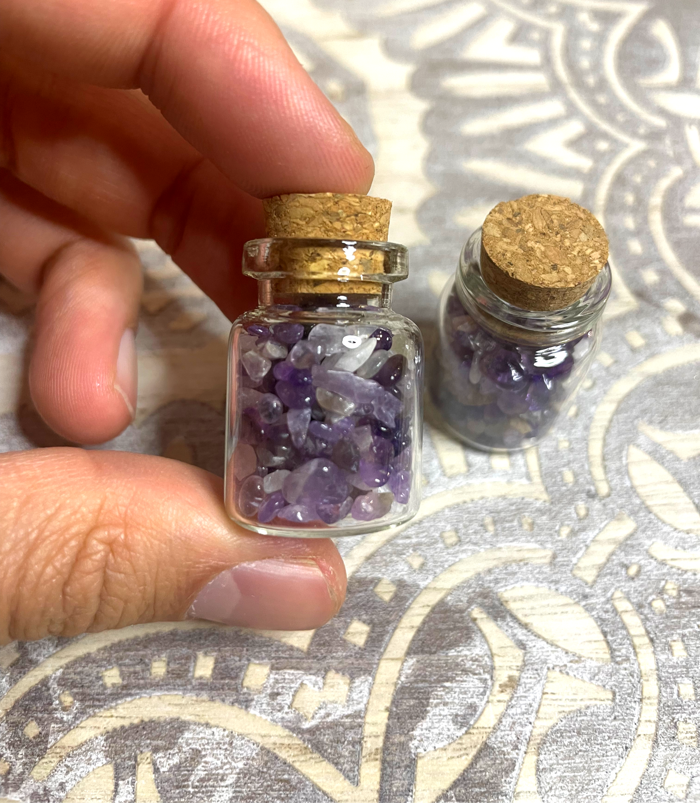 Amethyst Chip Corked Bottle image 0